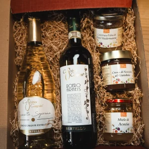 Box / Cassetta Super Regalo con 1 bottiglie + 6 prodotti in vasetto